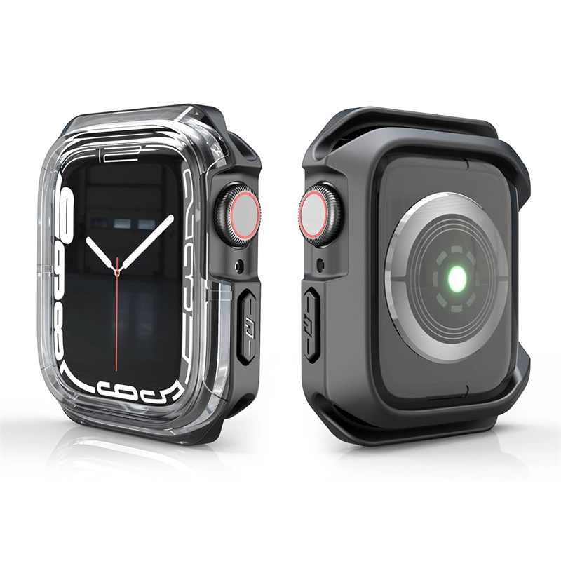 CBWC25 Color personalizado PC transparente PC TPU Cubierta de cubierta de reloj para Apple Watch Series 8 41 mm 45 mm