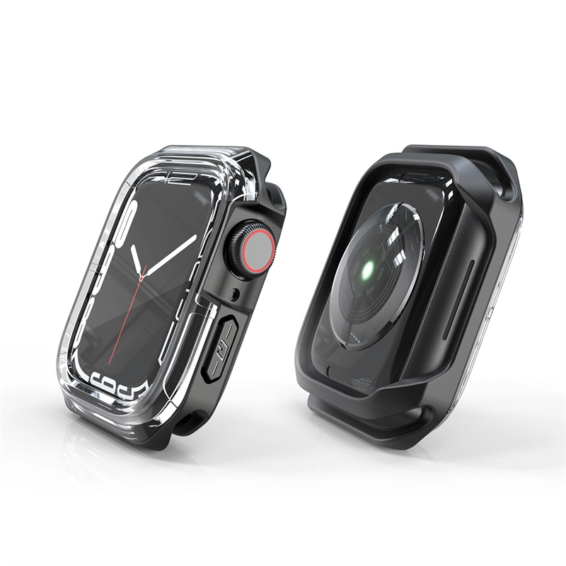 CBWC25 Color personalizado PC transparente PC TPU Cubierta de cubierta de reloj para Apple Watch Series 8 41 mm 45 mm