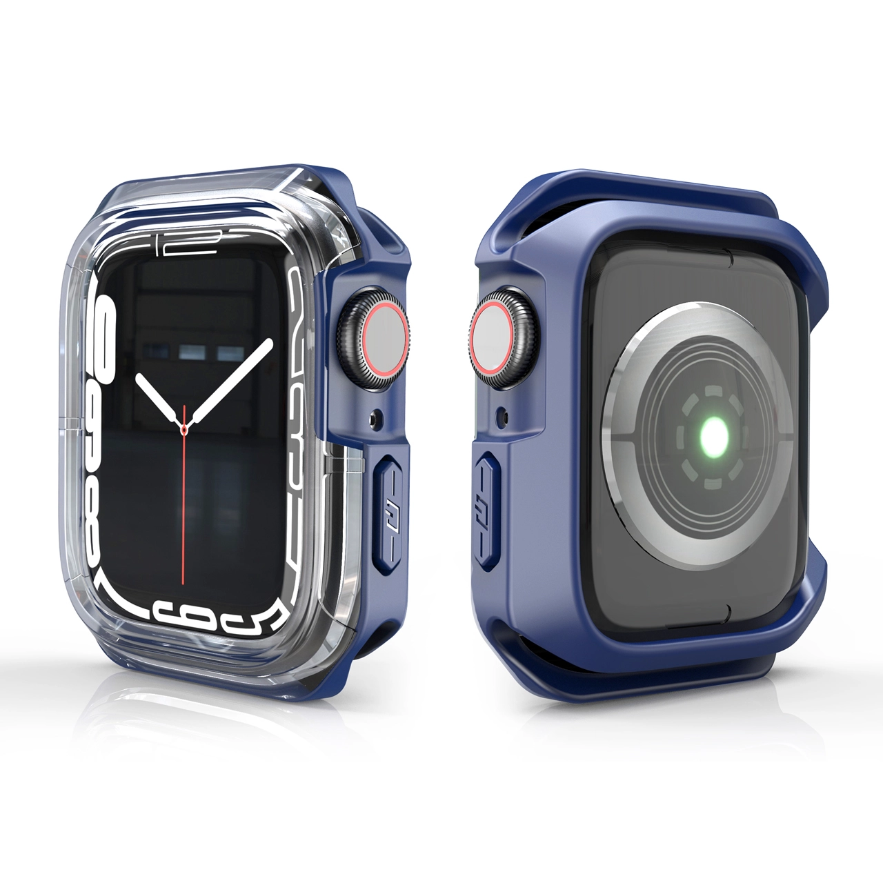 CBWC25 Venta al por mayor Color personalizado Clear PC TPU TPU Funda para el parachoque para la cubierta de Apple Watch 40mm 44mm 41mm 45mm