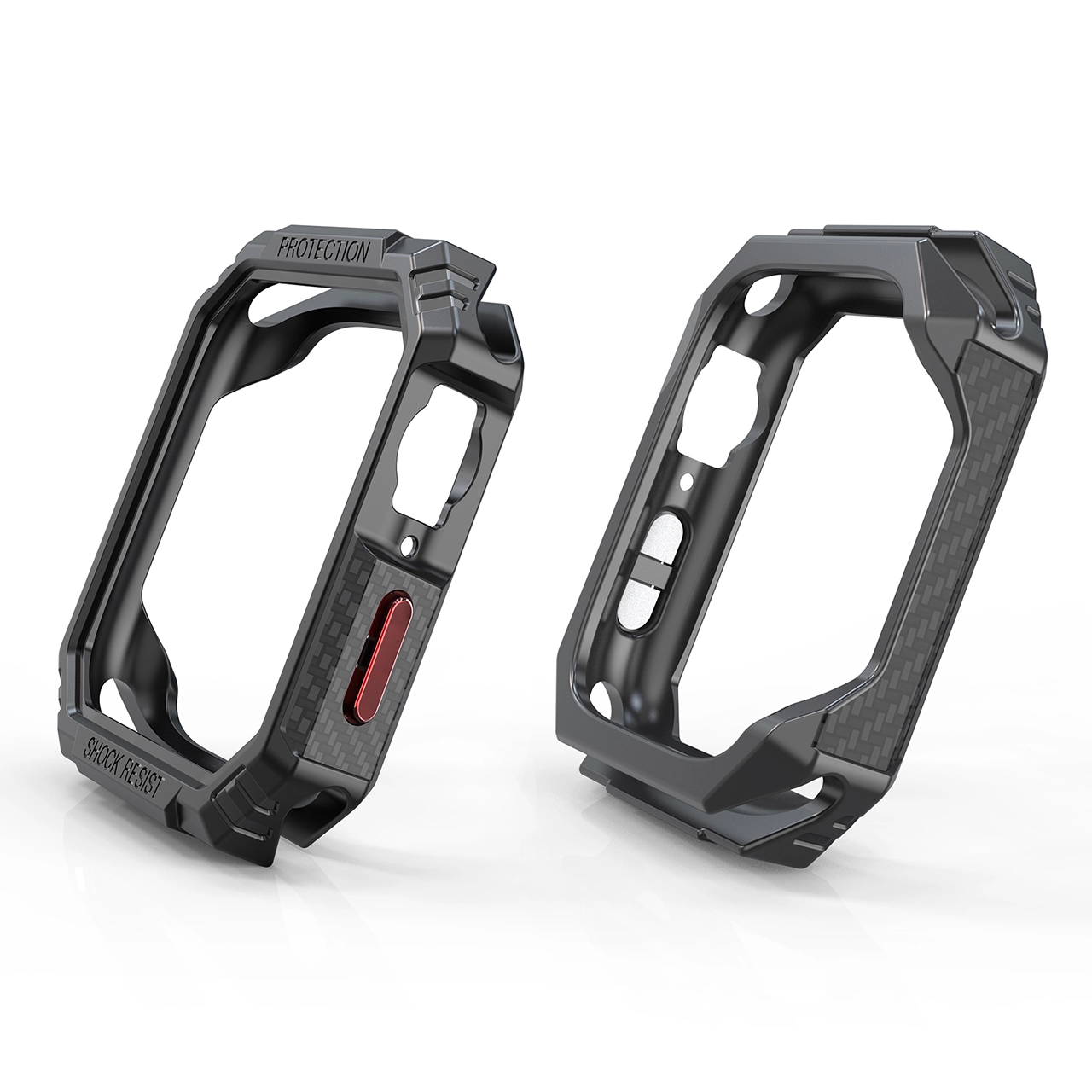 CBWC29 Patrón de fibra de carbono TPU Smart Watch Casos protectoras de protección para Apple Watch Series 8 45 mm 41 mm