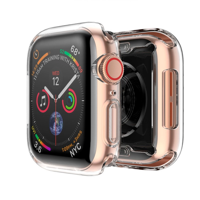 CBWC7 Soft Clear TPU Pantalla protector de pantalla Funda protectora para Apple Watch Series 6 5 4 3 SE Funda