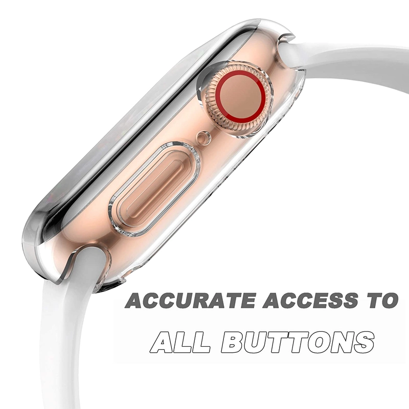 CBWC7 Soft Clear TPU Pantalla protector de pantalla Funda protectora para Apple Watch Series 6 5 4 3 SE Funda
