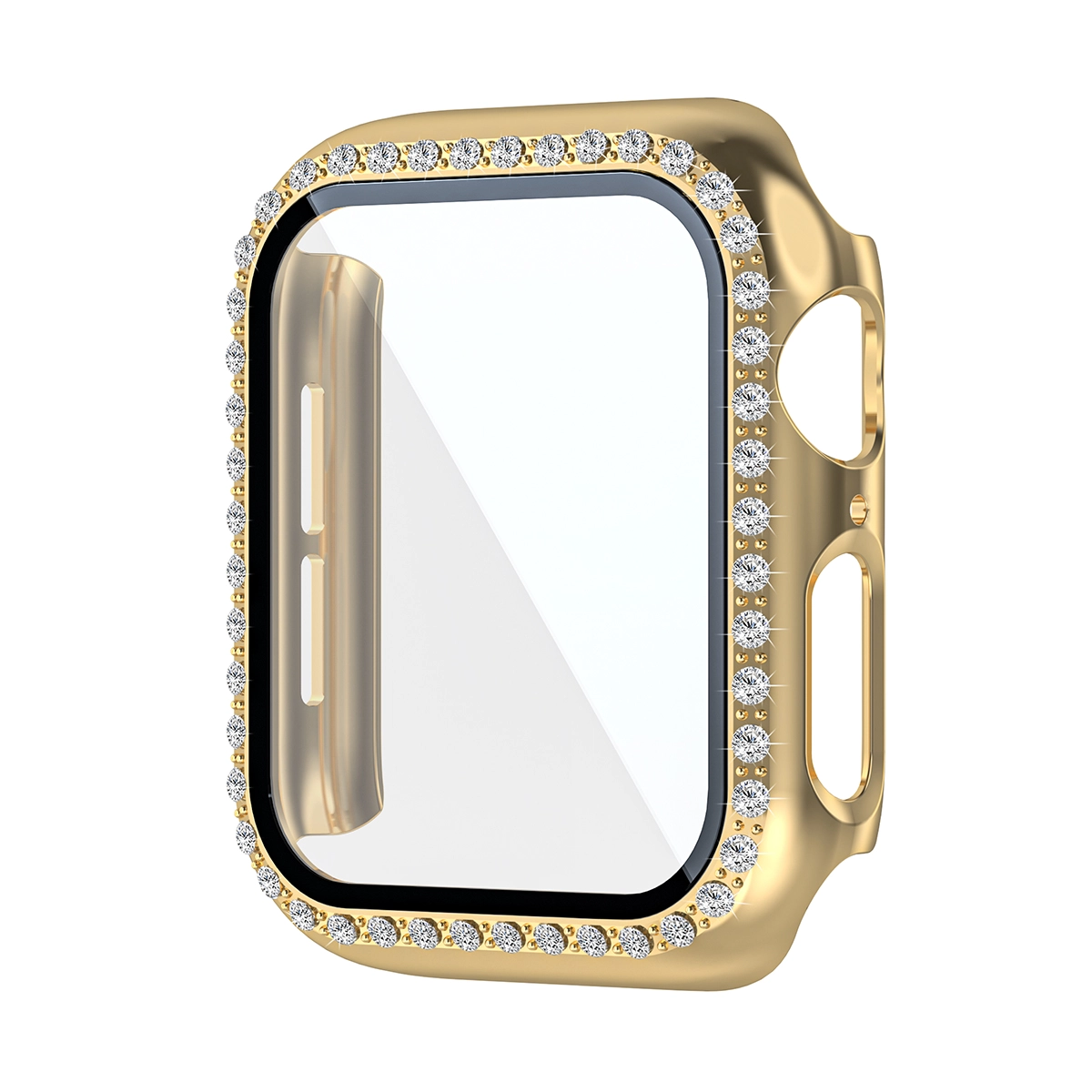 CBWC9 Luxury Bling Diamond Glass Screen Screen Smart Watch Case para la cubierta de parachoques de Apple Watch para iWatch Series 6 5 4 3 SE