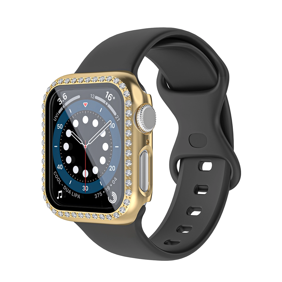 CBWC9 Luxury Bling Diamond Glass Screen Screen Smart Watch Case para la cubierta de parachoques de Apple Watch para iWatch Series 6 5 4 3 SE