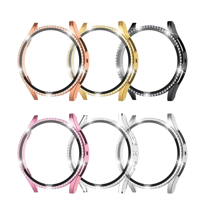CBWPC-07 Nuovo custodia per protezione a schermo in vetro temperato per PC Bling per Samsung Galaxy Watch 5 44mm 40mm