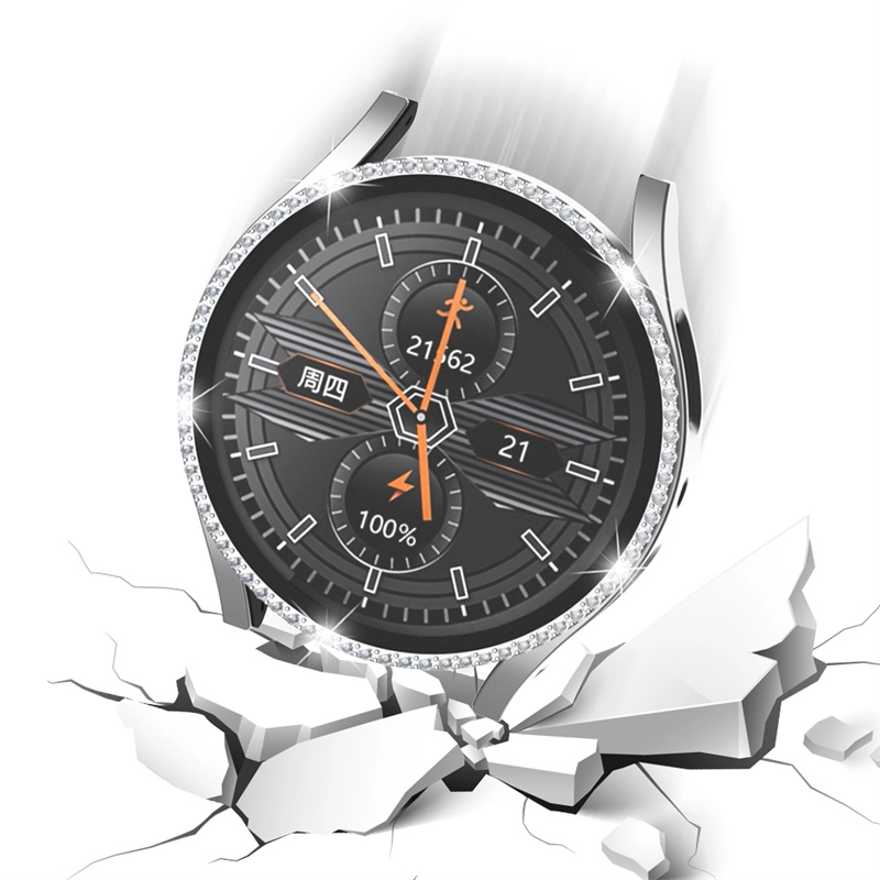 CBWPC-07 Nuovo custodia per protezione a schermo in vetro temperato per PC Bling per Samsung Galaxy Watch 5 44mm 40mm