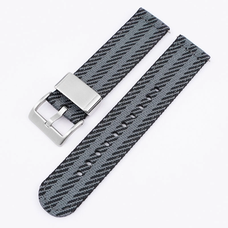 CBWT16 Venta al por mayor 18 mm 20 mm 22 mm 24 mm de reloj de reloj de lona premium de 24 mm correa de reloj de nylon trenzado