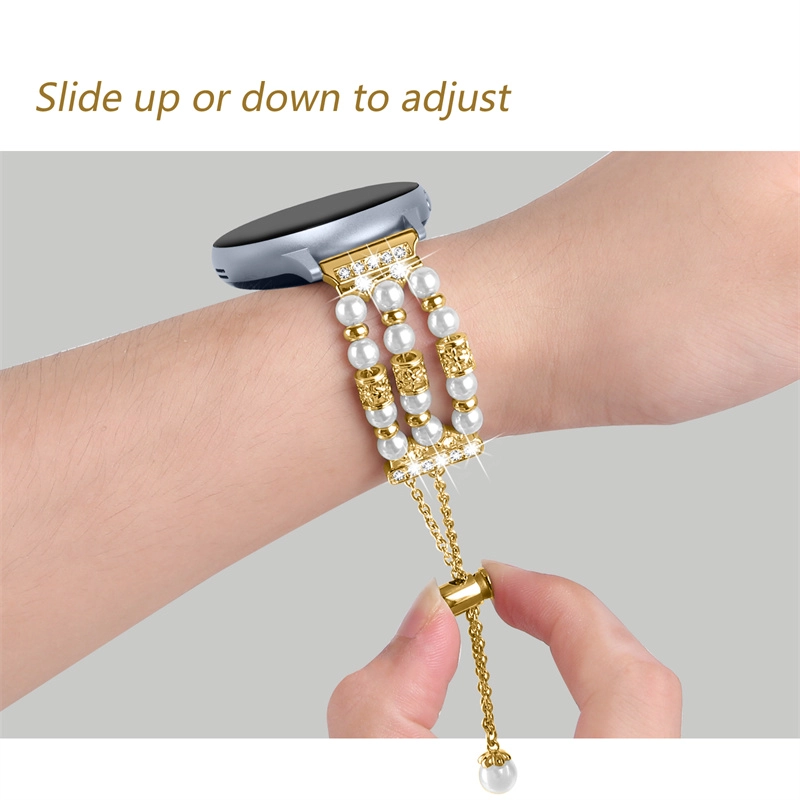 CBWT28 Mujeres al por mayor 20 mm Joyas de perlas de moda Bandas de relojes inteligentes para Samsung Galaxy Active 2 44 mm 40 mm Reloj 42 mm