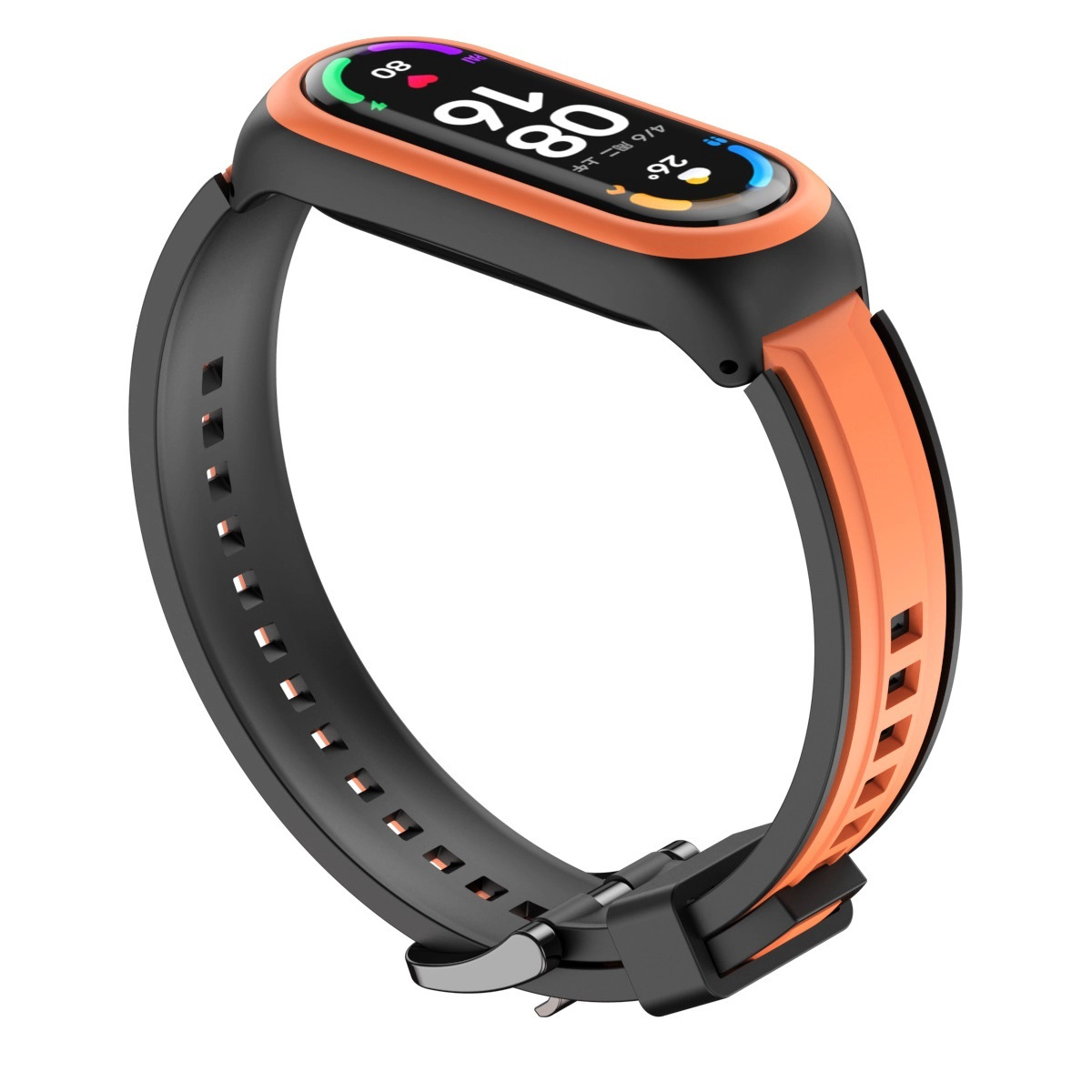 Cinghie in silicone a doppio colore CBXM-T03 per Xiaomi Mi Band 6 5 4 3 Braccialetto per orologio intelligente