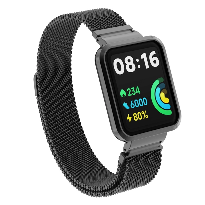 CBXM-W03 Magnetische roestvrijstalen Milanese lusworkbanden voor Xiaomi Redmi/Mi Watch 2 Lite Band