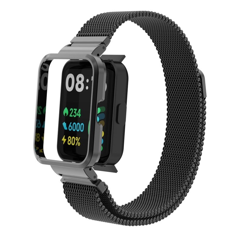 CBXM-W03 Magnetische roestvrijstalen Milanese lusworkbanden voor Xiaomi Redmi/Mi Watch 2 Lite Band