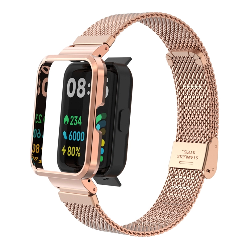 CBXM-W04 MESH roestvrijstalen pols horlogeband voor Xiaomi Mi/Redmi Watch 2 Lite