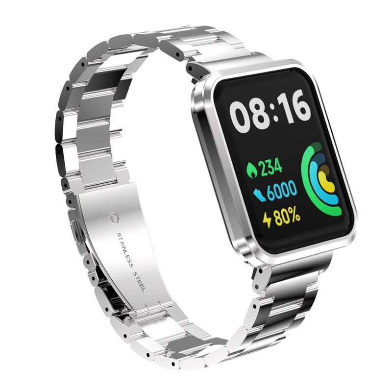 CBXM-W05 Sobre de bande de montre en acier inoxydable en métal solide pour Xiaomi Redmi Mi Watch 2 Lite