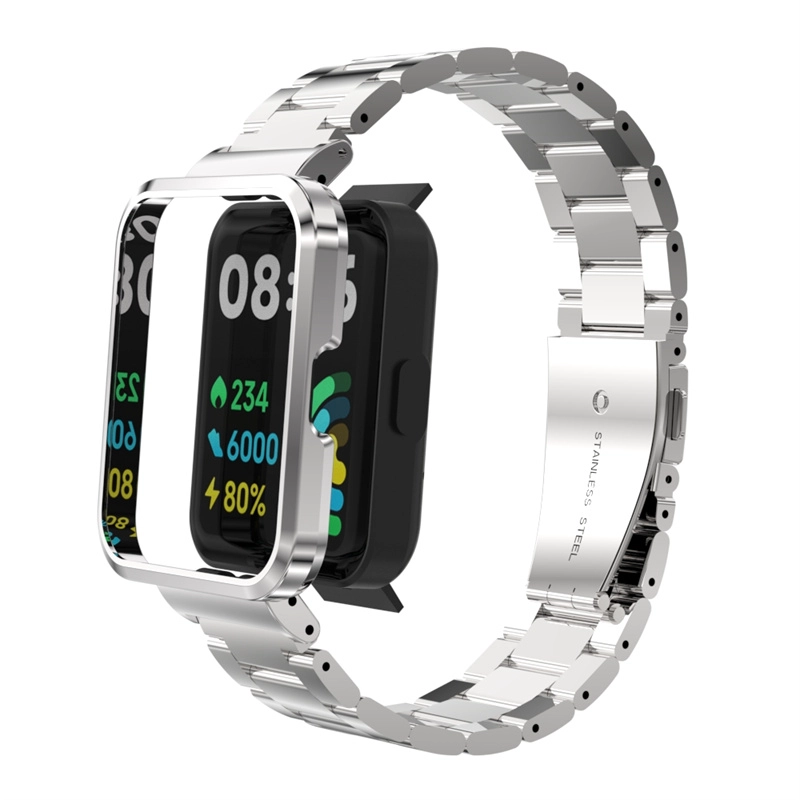 CBXM-W05 Sobre de bande de montre en acier inoxydable en métal solide pour Xiaomi Redmi Mi Watch 2 Lite