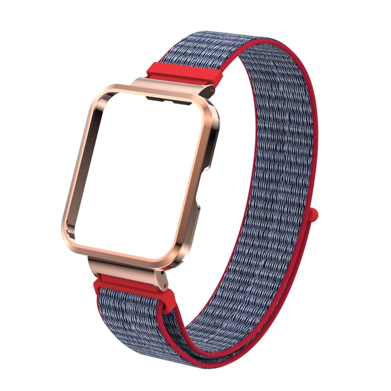 CBXM-W08 마술 페이스트 후크 및 루프 직물 나일론 루프 시계 스트랩 Xiaomi Redmi Mi Watch 2 Lite