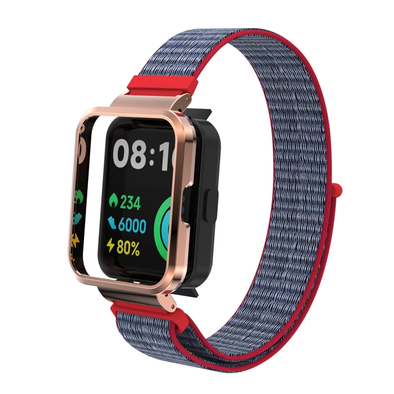 CBXM-W08 마술 페이스트 후크 및 루프 직물 나일론 루프 시계 스트랩 Xiaomi Redmi Mi Watch 2 Lite