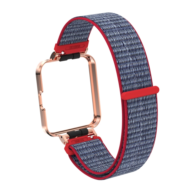 CBXM-W08 마술 페이스트 후크 및 루프 직물 나일론 루프 시계 스트랩 Xiaomi Redmi Mi Watch 2 Lite