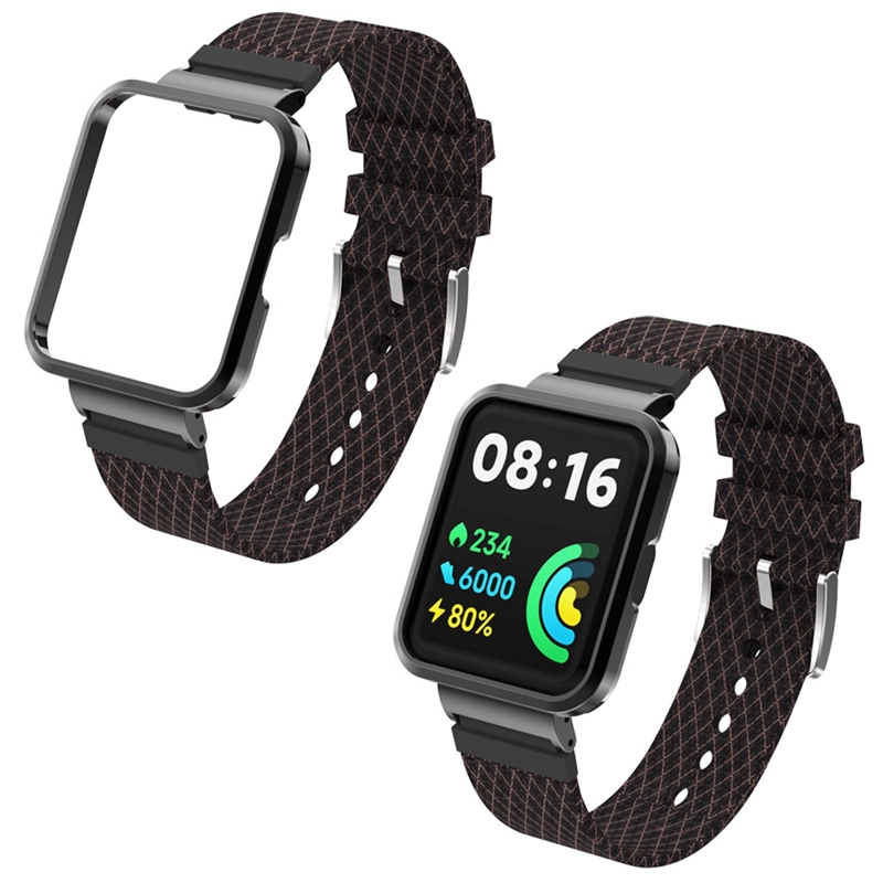 CBXM-W09 Denim Canvas Fabric Watch Band Strap For Xiaomi Mi Redmi Watch 2 Lite