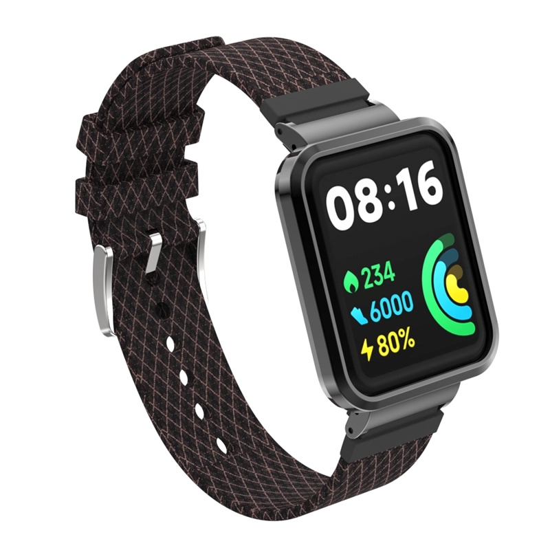 CBXM-W09 Denim Canvas Fabric Watch Band Strap For Xiaomi Mi Redmi Watch 2 Lite