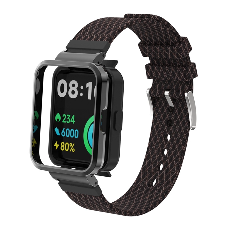 CBXM-W09 Denim Canvas Fabric Watch Band Strap For Xiaomi Mi Redmi Watch 2 Lite