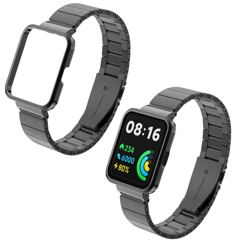 CBXM-W10 Band de montre en acier inoxydable pour Xiaomi Mi Redmi Watch 2 Lite