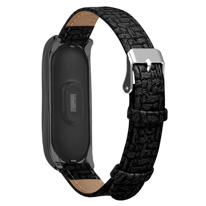 CBXM01 Trendybay Woven Pattern correa de muñeca de cuero para Xiaomi Mi Band 3