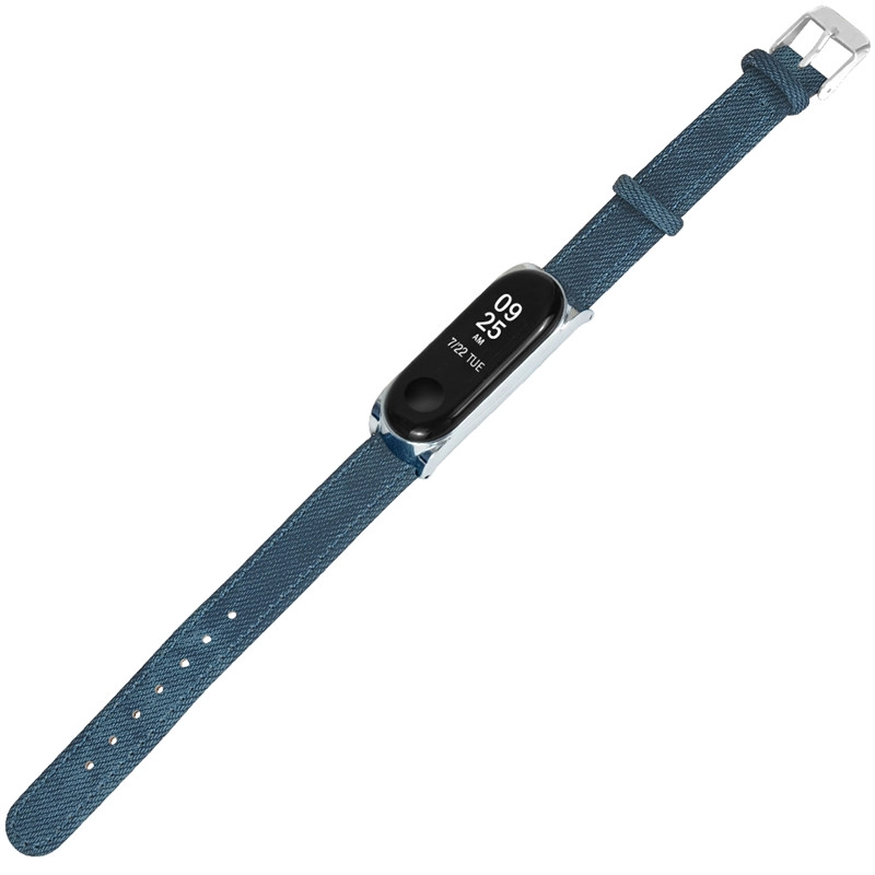 CBXM02 Trendybay Metal + Deri Denim Spor İzle Askı Için Xiaomi Mi Band 3