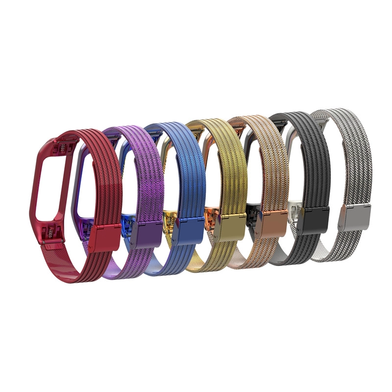 Correa de reemplazo de acero inoxidable CBXM306 Wave Design para Xiaomi Mi Band 3