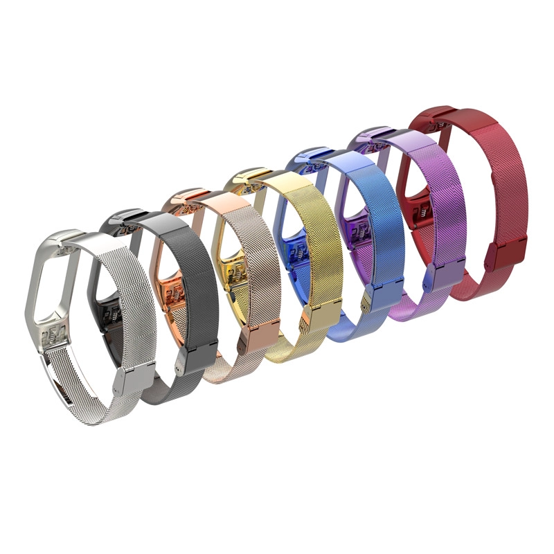 CBXM307 Correa de reemplazo de acero inoxidable de malla estilo brazalete para Xiaomi Mi Band 3