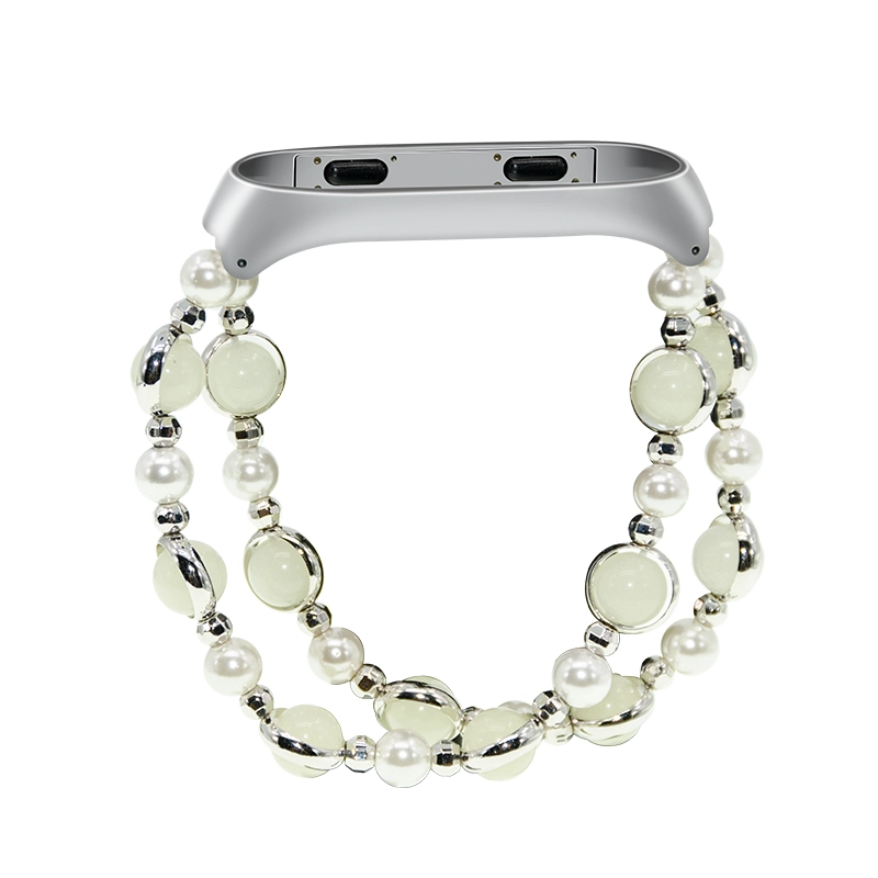 CBXM336 Bracciale elastico elasticizzato perlato a mano luminoso per Xiaomi Mi Band 3 2