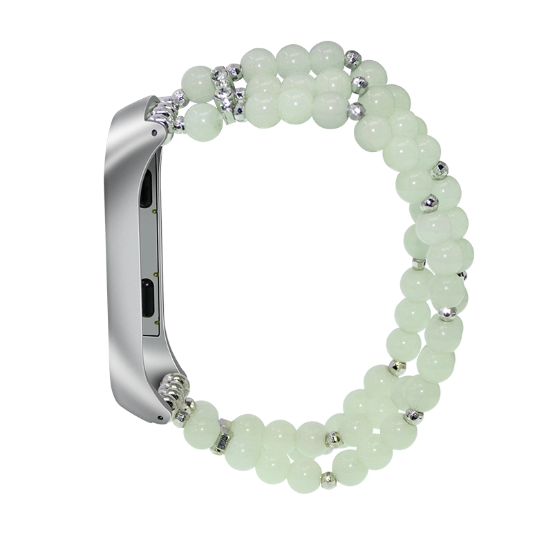 CBXM336 Bracciale elastico elasticizzato perlato a mano luminoso per Xiaomi Mi Band 3 2