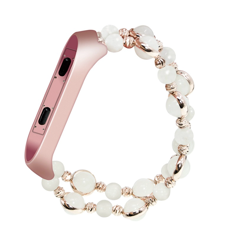 CBXM336 Bracciale elastico elasticizzato perlato a mano luminoso per Xiaomi Mi Band 3 2