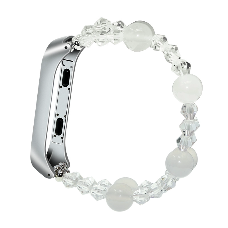 CBXM339 Bransoletka Crystal Bead Stretch elastyczny pasek na nadgarstek dla Xiaomi Mi Band 3 2