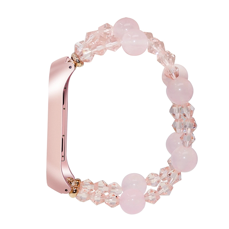CBXM339 Bransoletka Crystal Bead Stretch elastyczny pasek na nadgarstek dla Xiaomi Mi Band 3 2