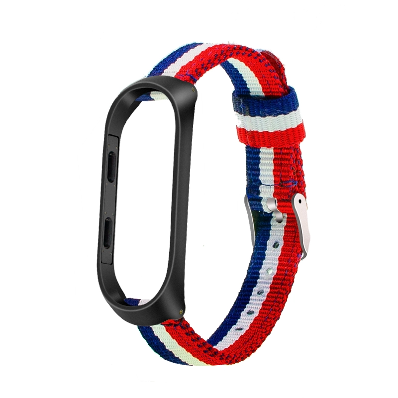 CBXM350 Trendybay Custom Striped Nylon Nato Correa para Xiaomi Mi Band 3 2