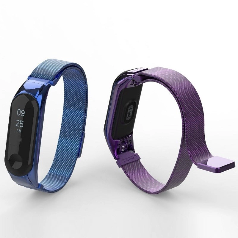 CBXM359 Bracelet milanais magnétique en boucle avec boucle milanaise pour bande 3 Xiaomi