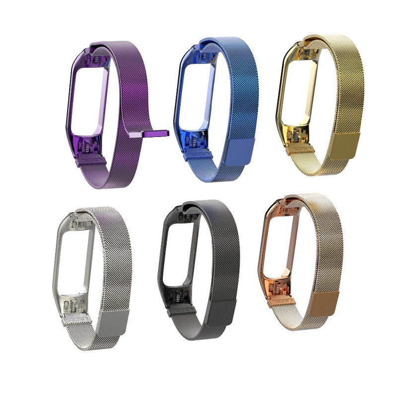 CBXM359 Bracelet milanais magnétique en boucle avec boucle milanaise pour bande 3 Xiaomi