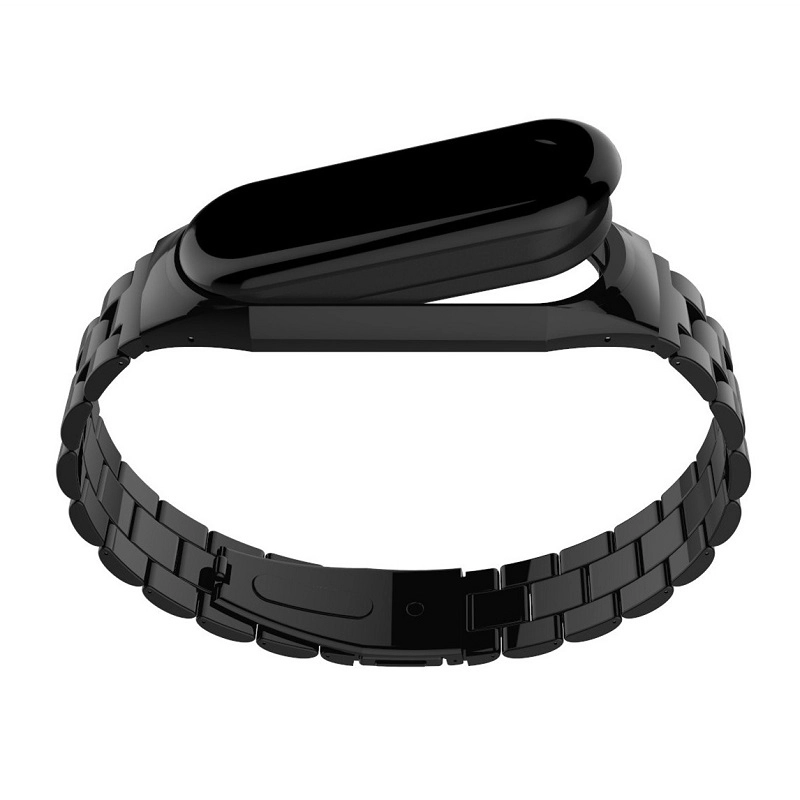CBXM362 3-Link Solid Stainless Steel Metal Strap For Xiaomi Band 3 Bracelet