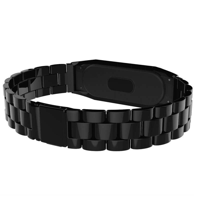 CBXM362 3-Link Solid Stainless Steel Metal Strap For Xiaomi Band 3 Bracelet