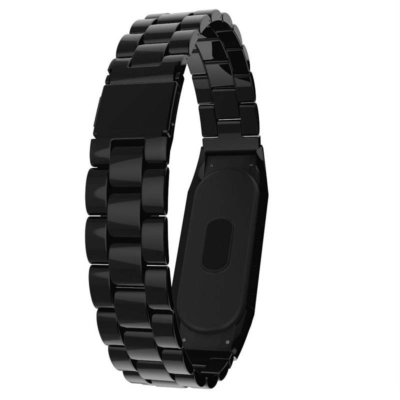 CBXM362 3-Link Solid Stainless Steel Metal Strap For Xiaomi Band 3 Bracelet