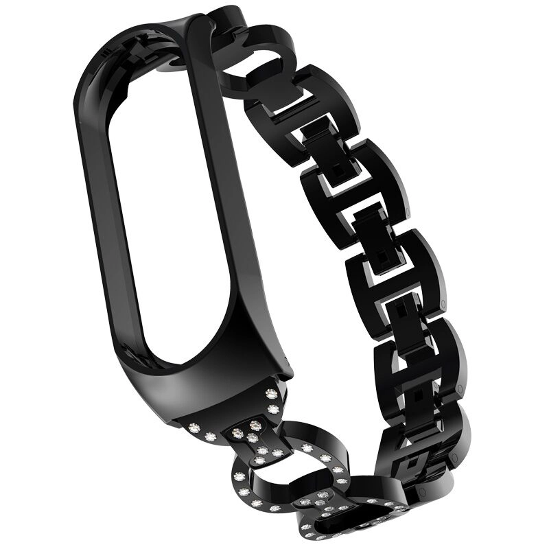 CBXM365 bracelet en acier inoxydable avec strass design pour Xiaomi Mi Band 3