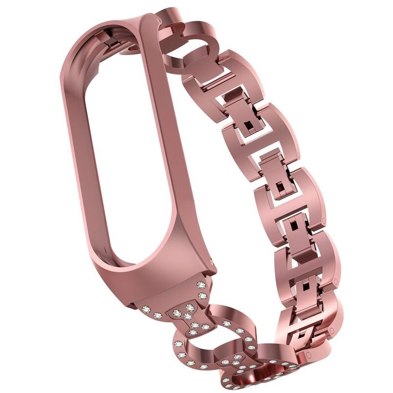 CBXM365 bracelet en acier inoxydable avec strass design pour Xiaomi Mi Band 3
