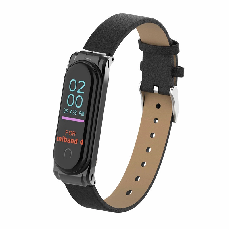 CBXM406 Красочный PU кожаный ремешок для часов для Xiaomi Mi Band 4 ремешок