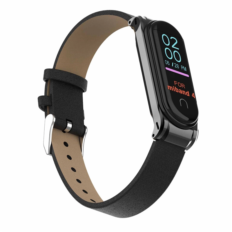 CBXM406 Красочный PU кожаный ремешок для часов для Xiaomi Mi Band 4 ремешок