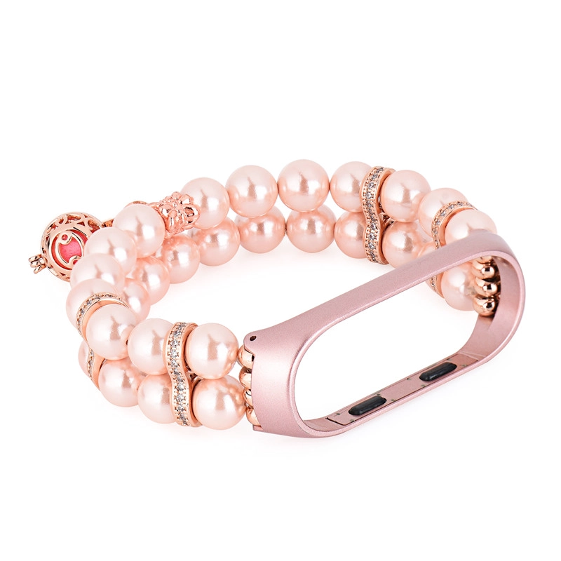 CBXM414 Women Pearl Jewelry Watch Strap For Xiaomi Mi Band 4 3 With Perfume Storage Pendant