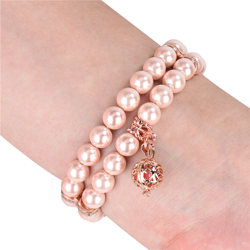 CBXM414 Women Pearl Jewelry Watch Strap For Xiaomi Mi Band 4 3 With Perfume Storage Pendant