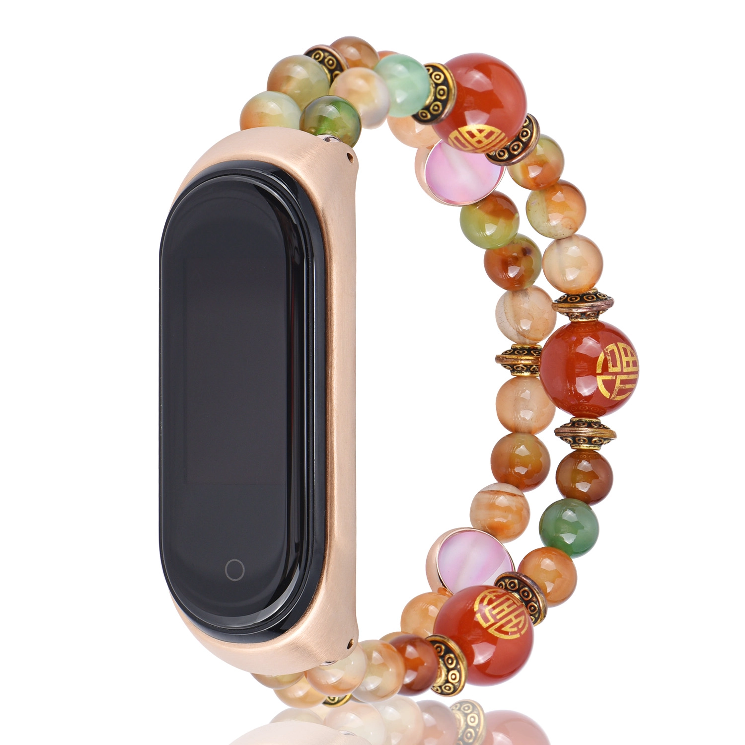 CBXM415 Luxury Jewelry Agete Beads Bracelet Strap For Mi Band 4