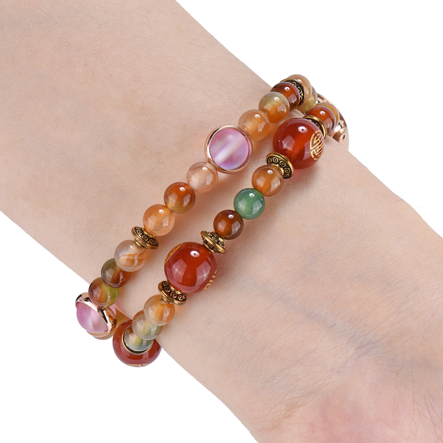 CBXM415 Luxury Jewelry Agete Beads Bracelet Strap For Mi Band 4