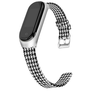 CBXM422 Xiaomi Mi Band 3 4 Için Tuval Akıllı Saat Kayışı