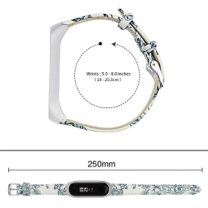 CBXM423 Skórzany pasek do zegarka dla Xiaomi Mi Band 4 3